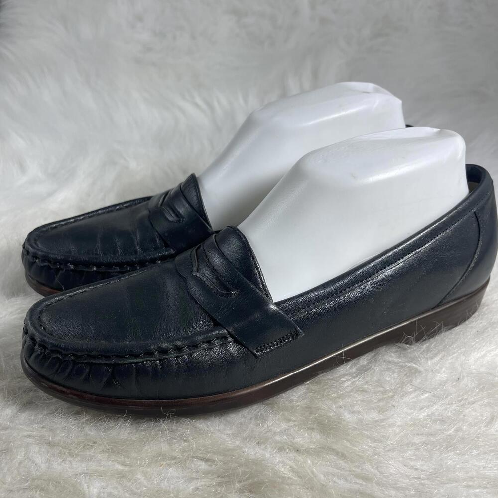 SAS Women's Tripad Comfort Black Leather Loafers Made in USA Size 8.5S
